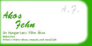 akos fehn business card